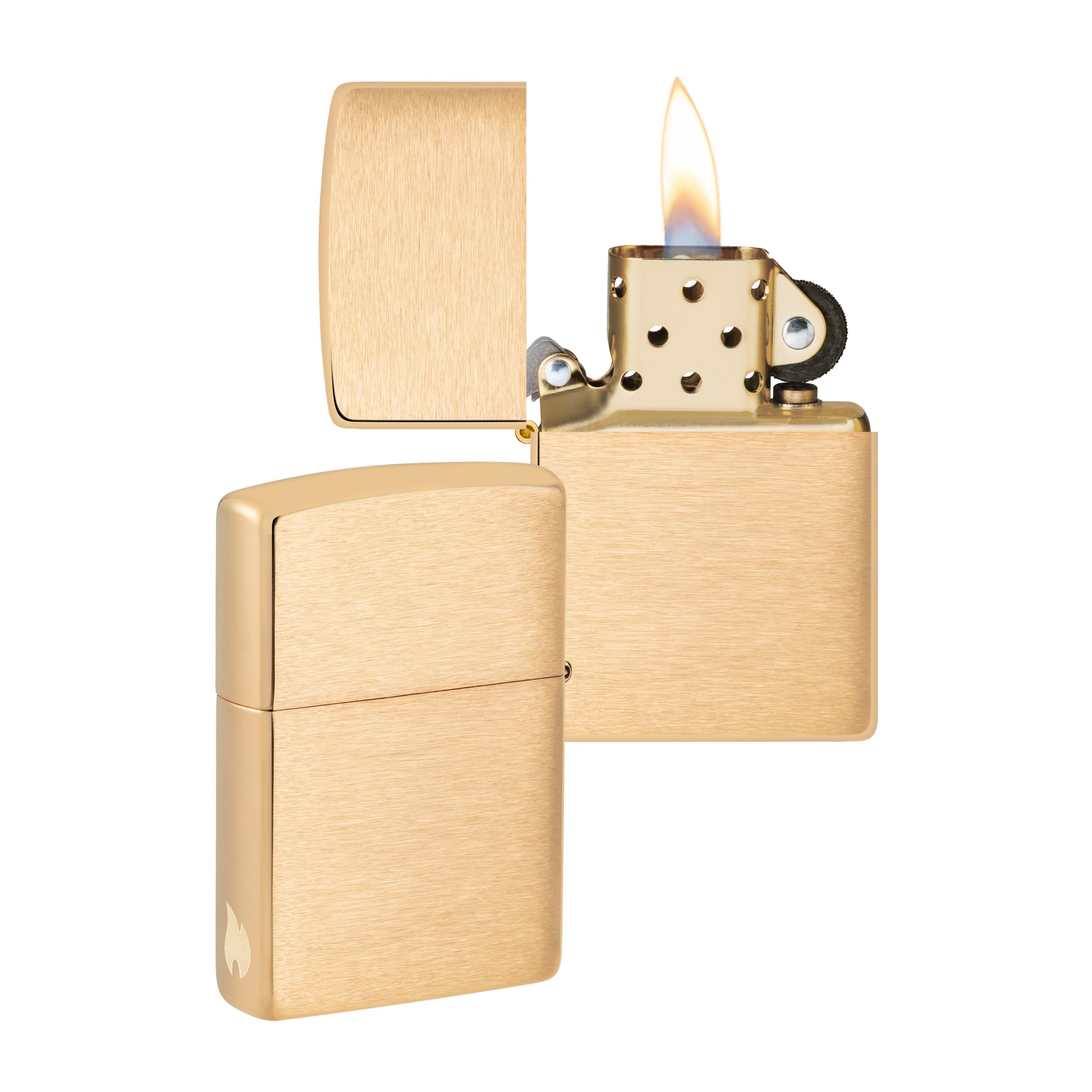 Zippo Encendedor a Prueba de Viento - Diseño de Llama - Cromo Satinado - Recargable - Reutilizable - Diseño a Prueba de Viento - Caja de Regalo Hecho en EEUU - Exclusivo en Amazon — view 10
