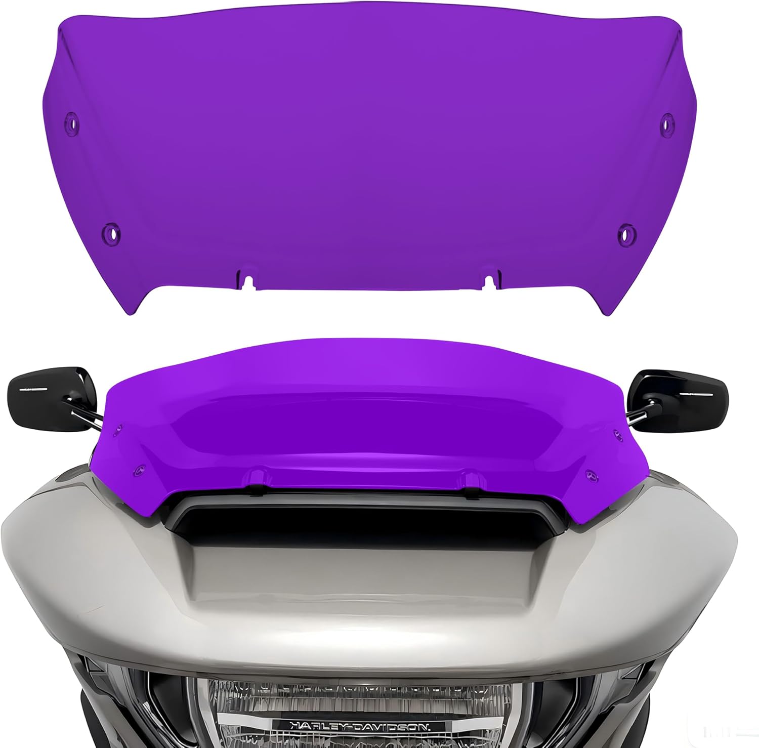 FATECIM 6" Wave Windshield Windscreen Air Deflector for Harley CVO Road Glide FLTRXSE 2023-up, CVO Road Glide ST FLTRXSTSE 2024-up, Road Glide FLTRX 2024-up Accessories (Smoke)