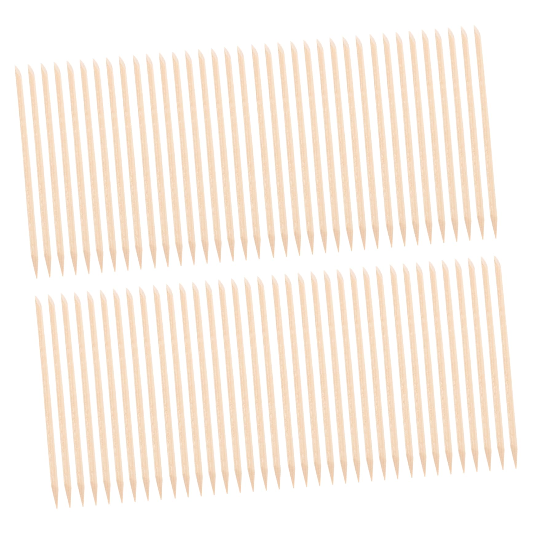 FOMIYES 100pcs Manicure Pusher and Ring Set Wood Nail File Cuticle Trimmer Stick for Nail Art