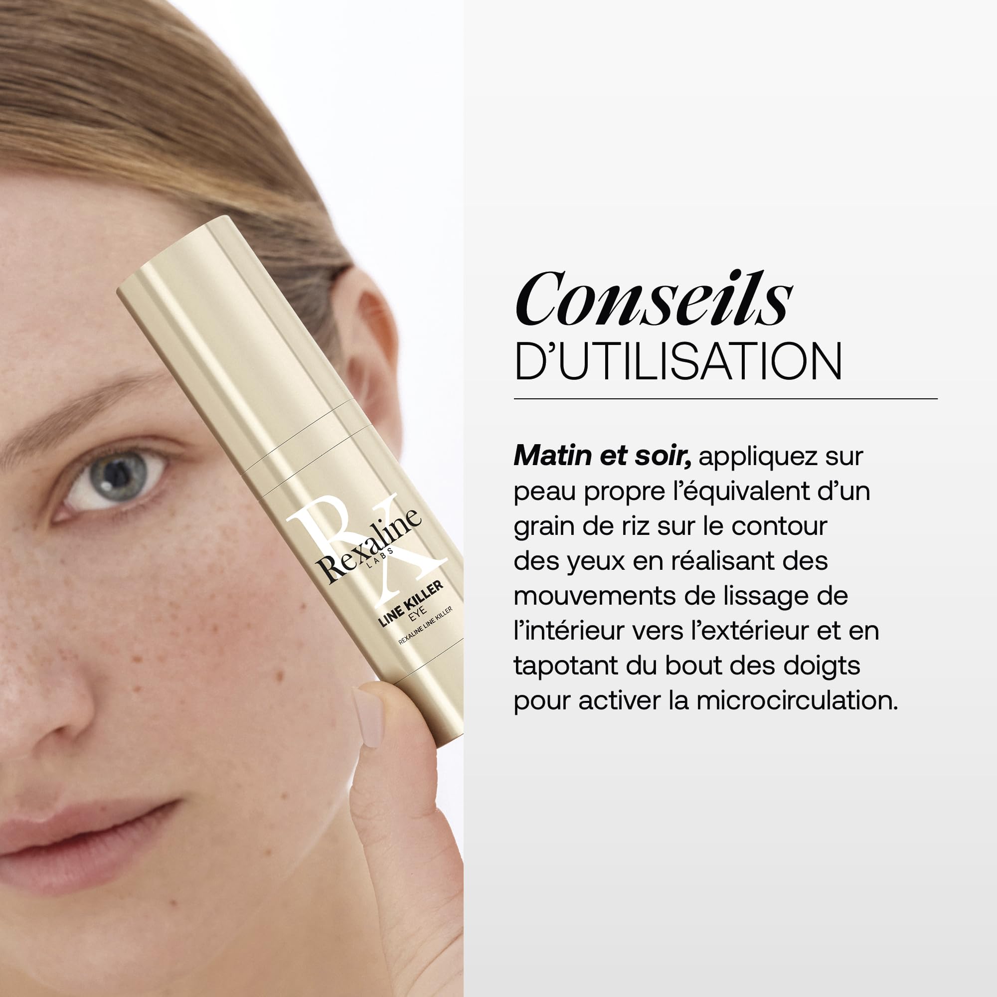 Rexaline X-treme Corrector - Soin Expert Yeux Anti-Âge - Crème contour des yeux anti ride - Anti cerne homme et femme - Anti poches yeux - Patte d'oie - Duo Acide Hyaluronique - Cruelty free - 15ml