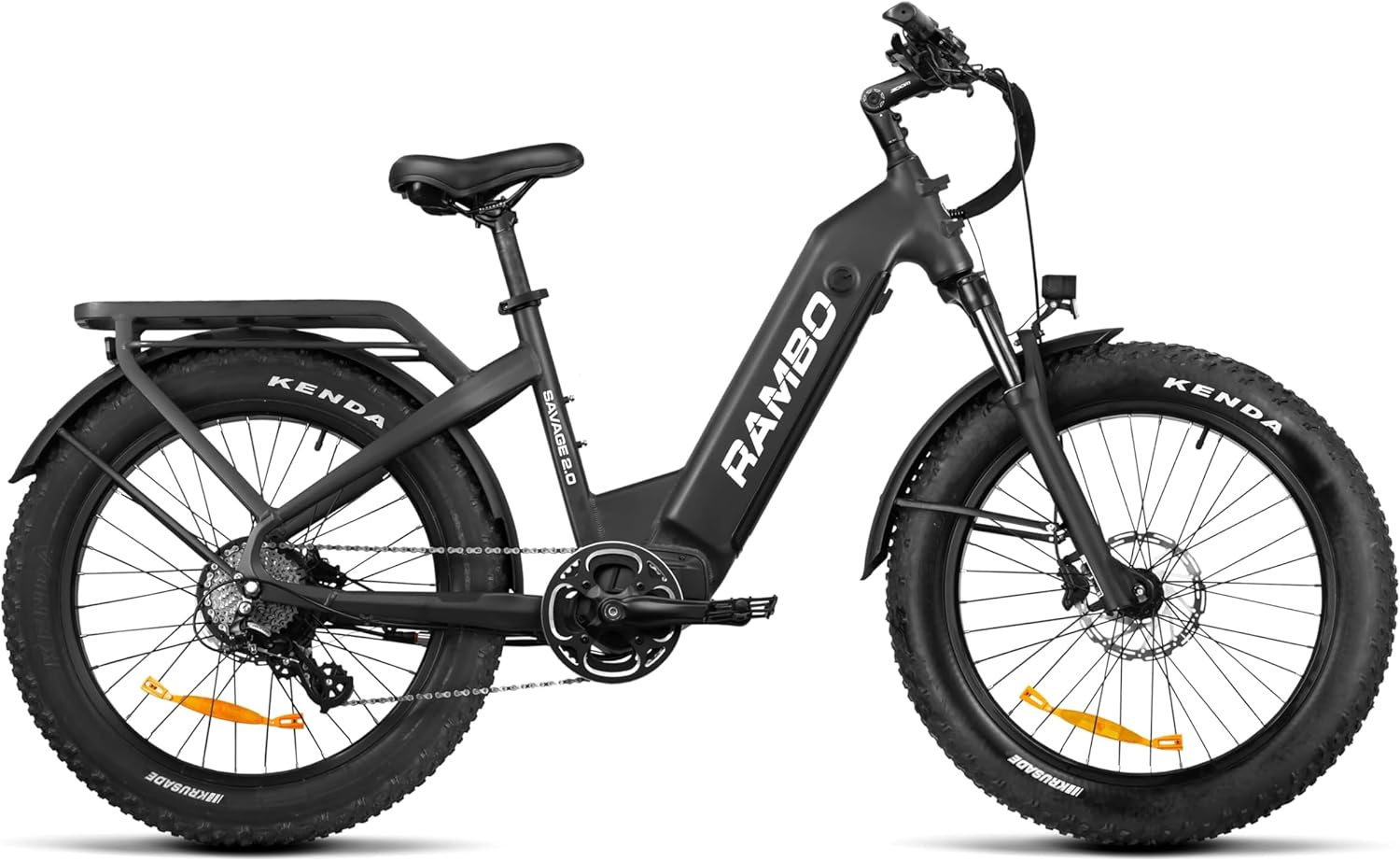 Savage 2.0-Matte Black-20AH Electric Bike, Adjustable Class Settings, 750W-1000W Bafang Hub, Waterproof LCD, Smart Controller, 32MPH, 8 Speed