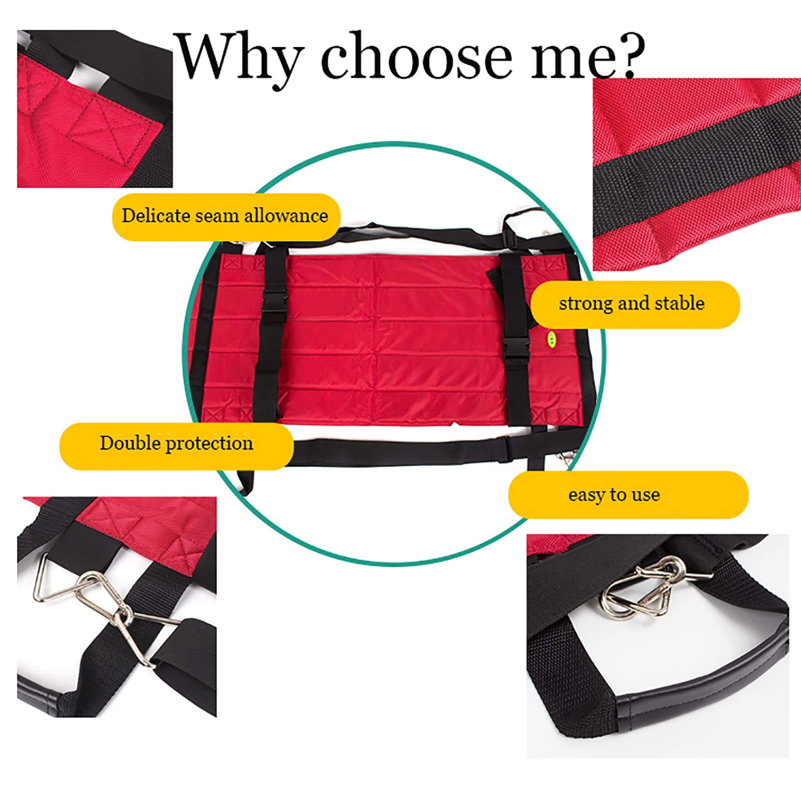 Tabla de deslizamiento para escaleras de elevación de pacientes, cinturón de transferencia, silla de evacuación de emergencia para transferencia, cinturón de seguridad para silla de ruedas, arnés d
