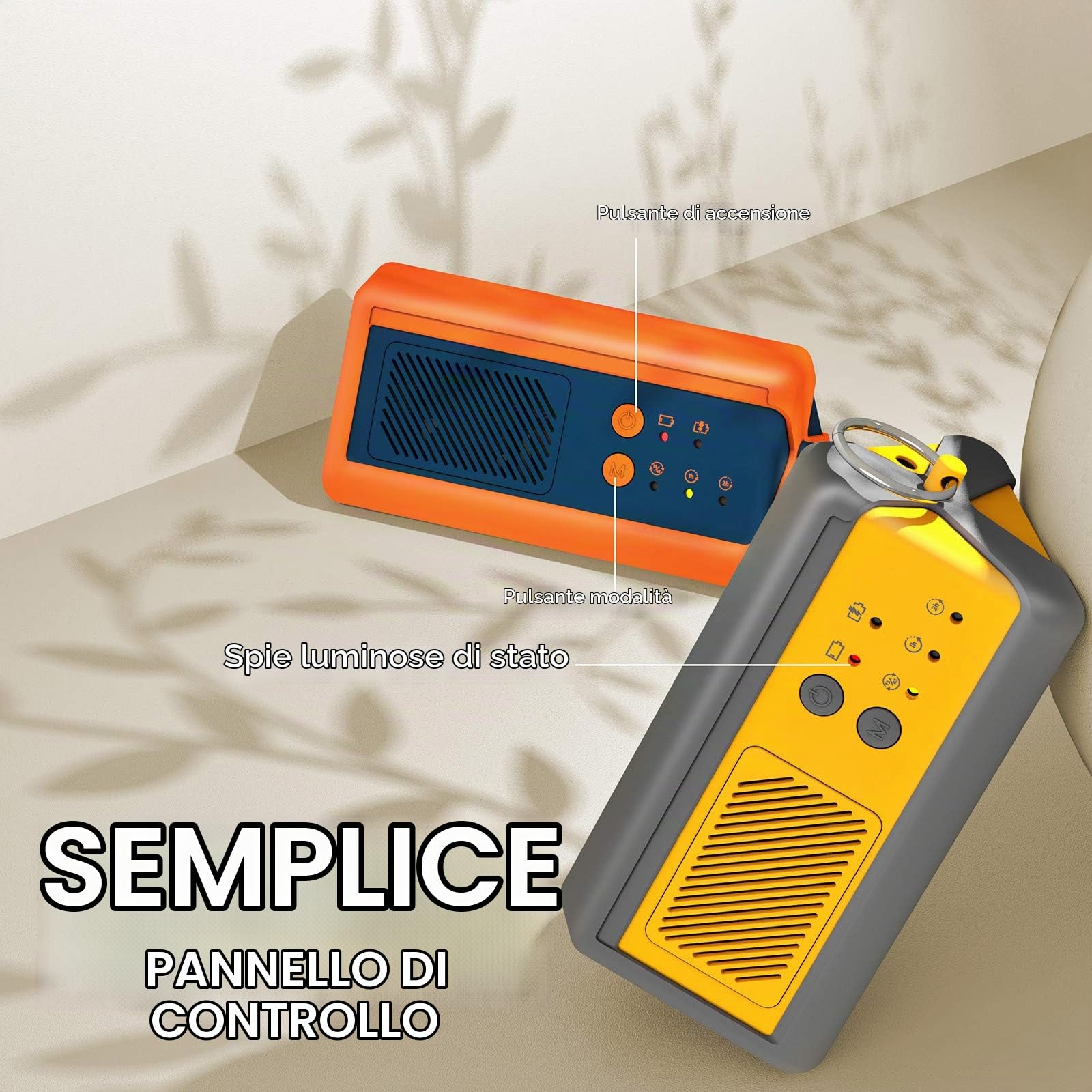 Airthereal PA1K-GO Generatore di ozono portatile – Eliminatore di odori senza fili a batteria per auto, camere d’albergo, uffici, bagni e altri piccoli ambienti (blu-arancione)