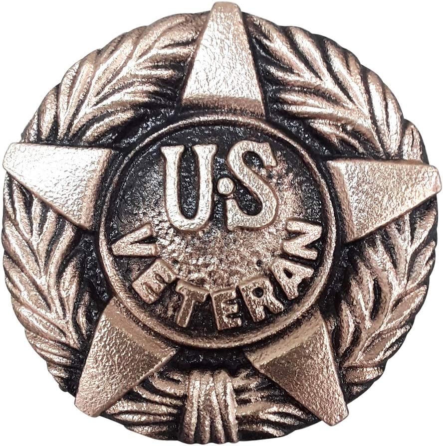 Gettysburg Flag Works 3" Veteran Bronze Medallion with Epoxy Adhesive System for Affixing to Stone