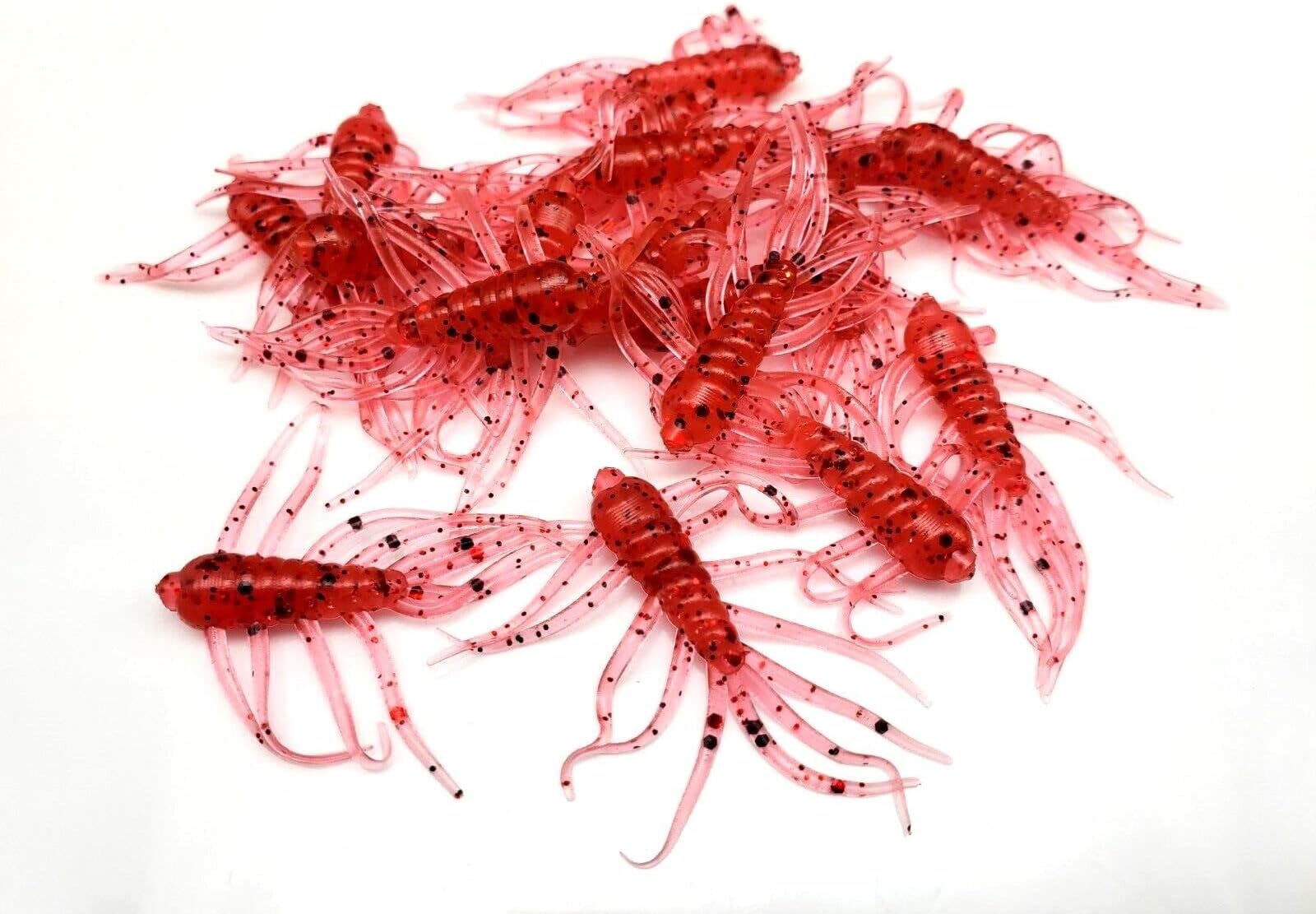 (18) 1 3/8" Scuttle Bug PANFISH Crappie Bluegill Drop Shot JIG Bait Lure RED