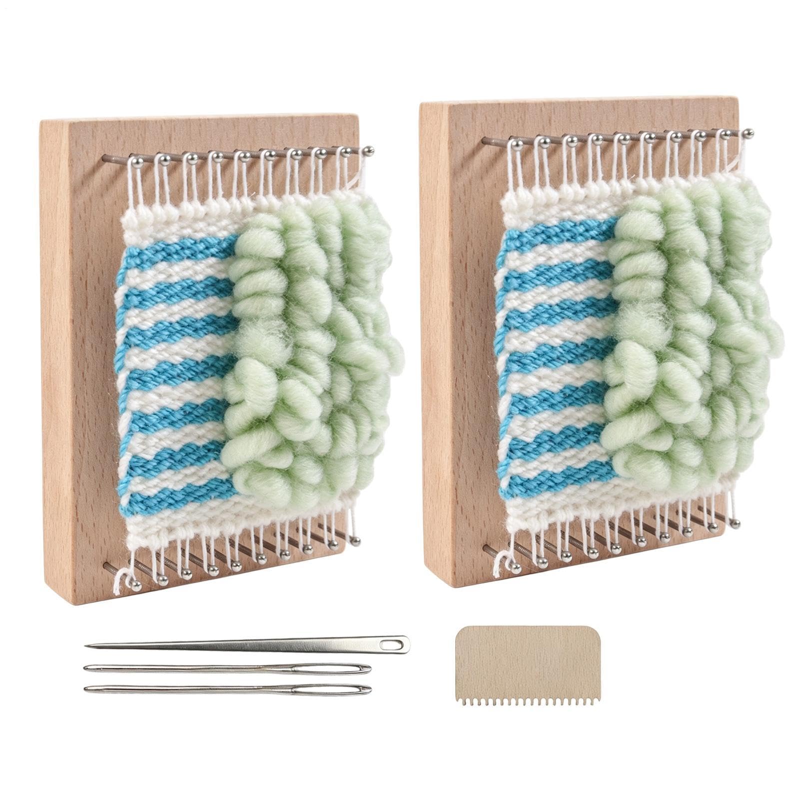 Tavola per Maglieria Chunky 2 Pezzi Mini Strumento In Legno Per Tessitura