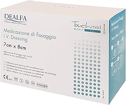 Touchmed Adhesive Dressing in Non-Woven Sterile Fixing Cannula and Catheter with U-Cut – IV Dressing – 7 x 8 cm – Disposable – Pack of 100 Pieces