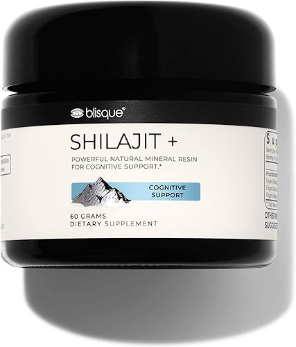 Blisque - Suplemento de resina Shilajit orgánica pura del Himalaya | para apoyo cognitivo | con bacopa orgánica y gotu kola | Auténtico y natural |