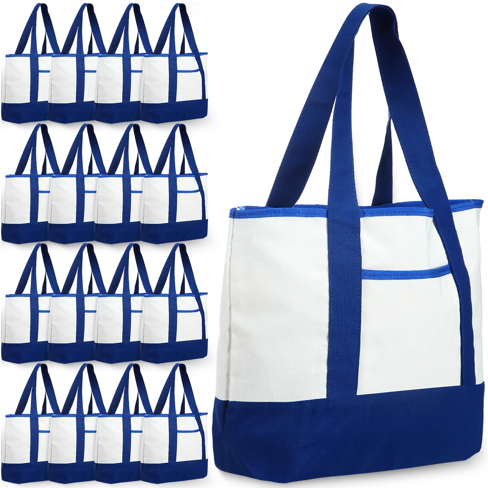 Reginary 16 Pcs Women Canvas Tote Bag