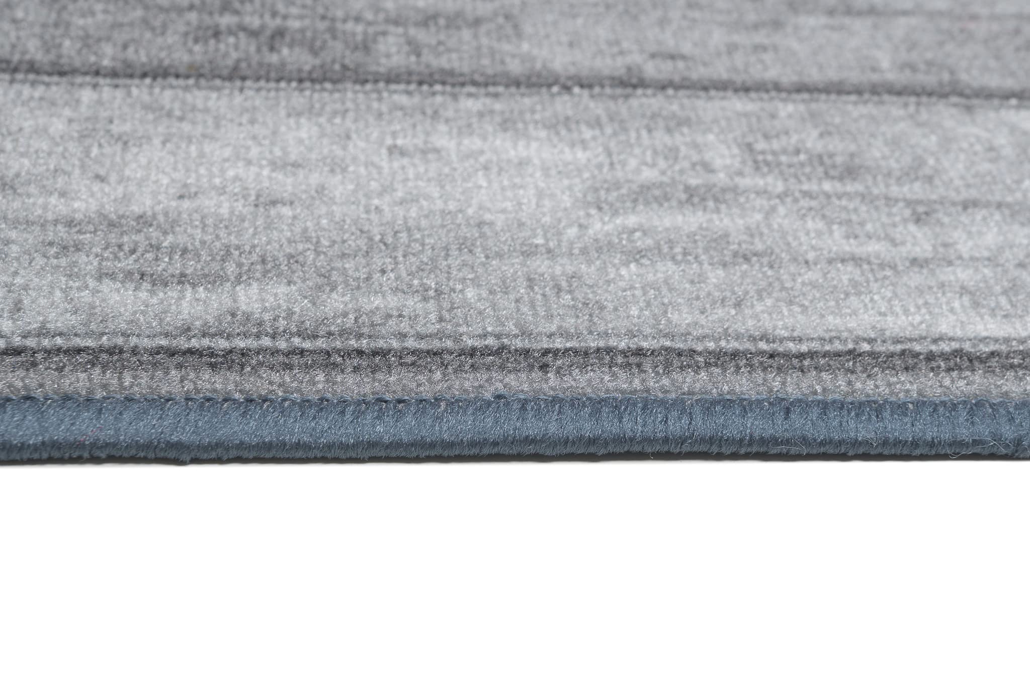 TAPISO Anti Rutsch Teppich Läufer rutschfest Brücke Meterware Modern Grau Hellgrau Meliert Streifen Design Flur Küche Wohnzimmer Diele 80 x 300 cm