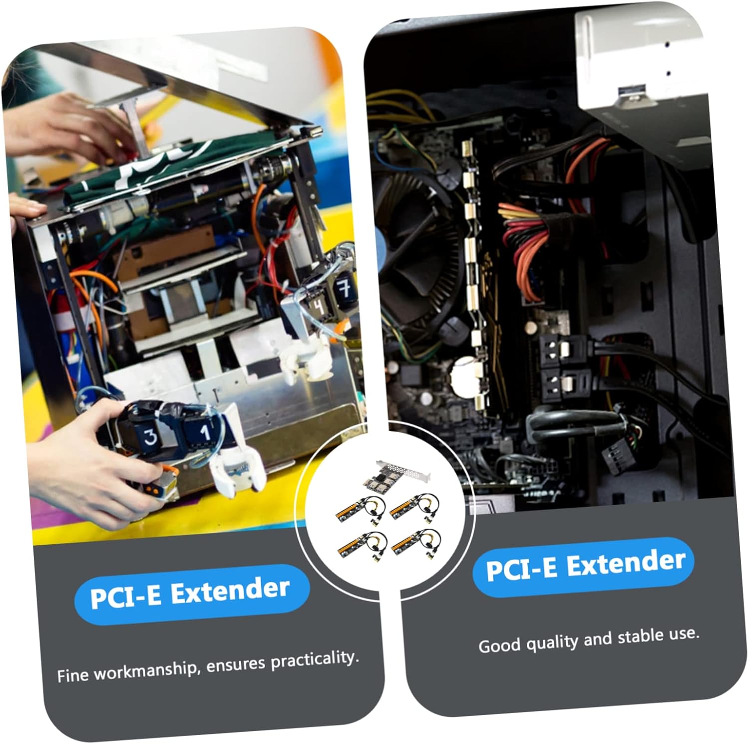 Gadpiparty Pci Riser Card Adapter to Ports USB Pci E Extender with Pin Power Connectors Stable High Performance Expansion for Gaming and Superspeed USB Devices