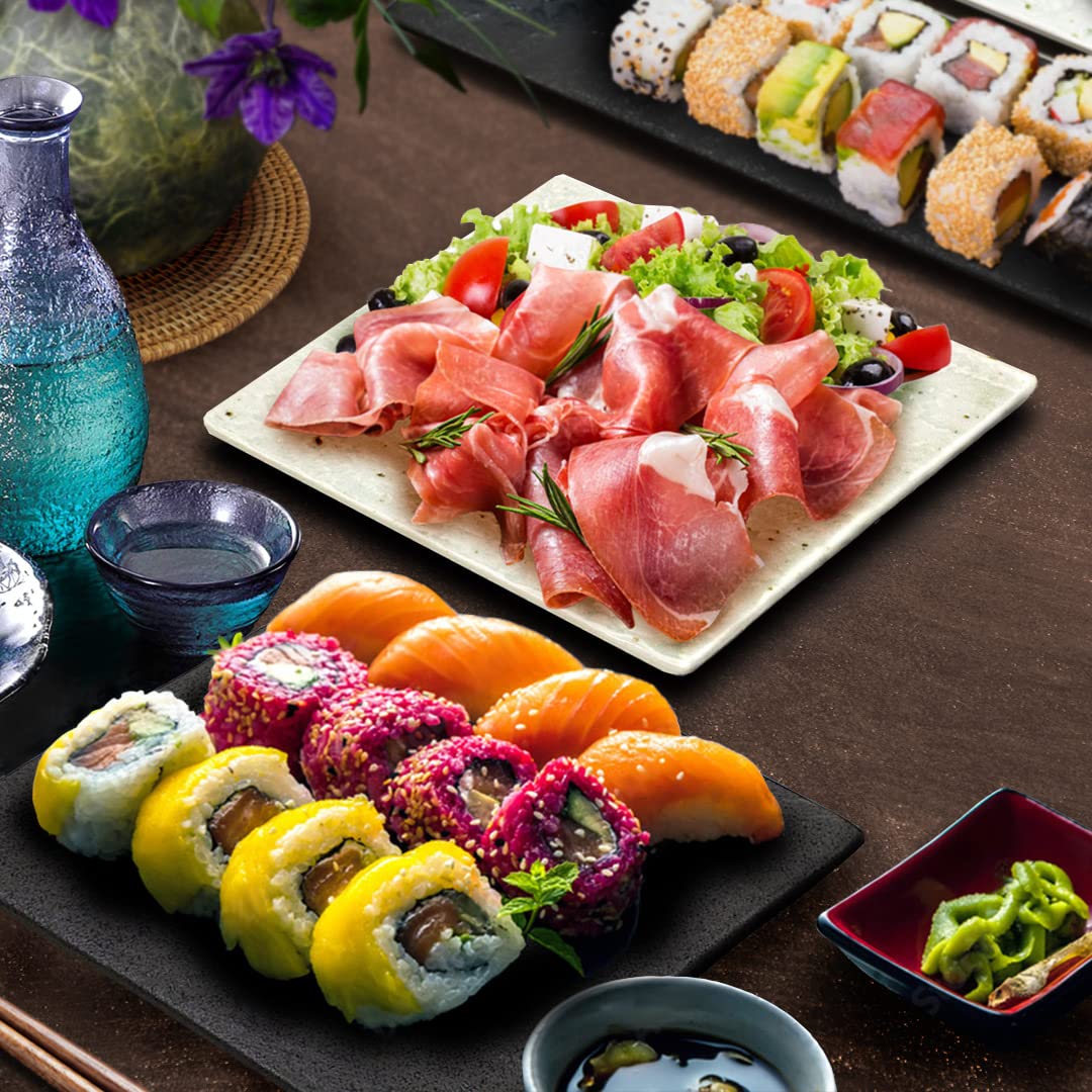 Serving Plates 25-Piece Sushi Plate Set Rectangle Japanese