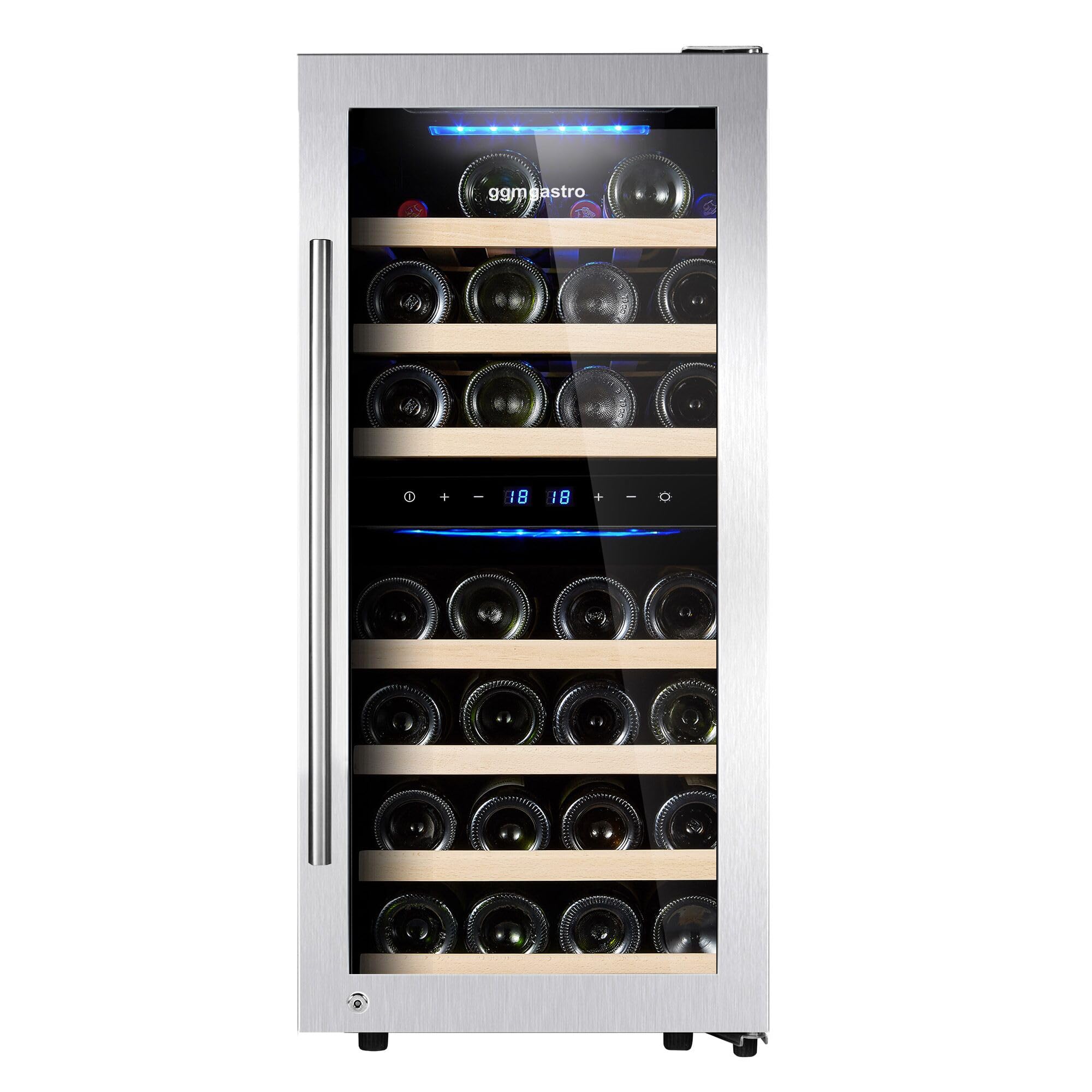 GGM Gastro | WKM100ES-2N | Weinkühlschrank - 2 Klimazonen - 100 Liter - max. 33 Flaschen