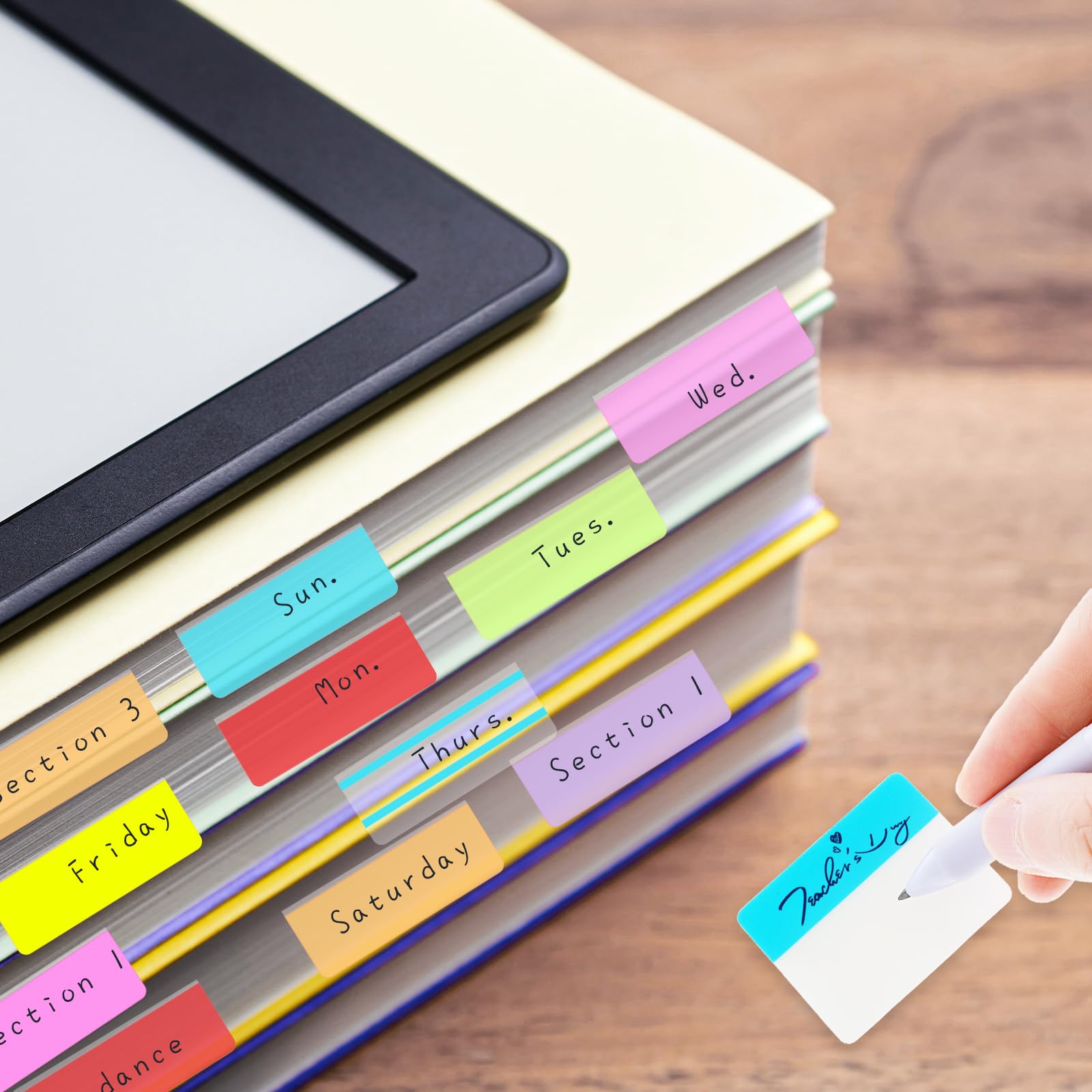 Lot De 360 Onglets Autocollants Inscriptibles Pour Cahiers, Classeurs