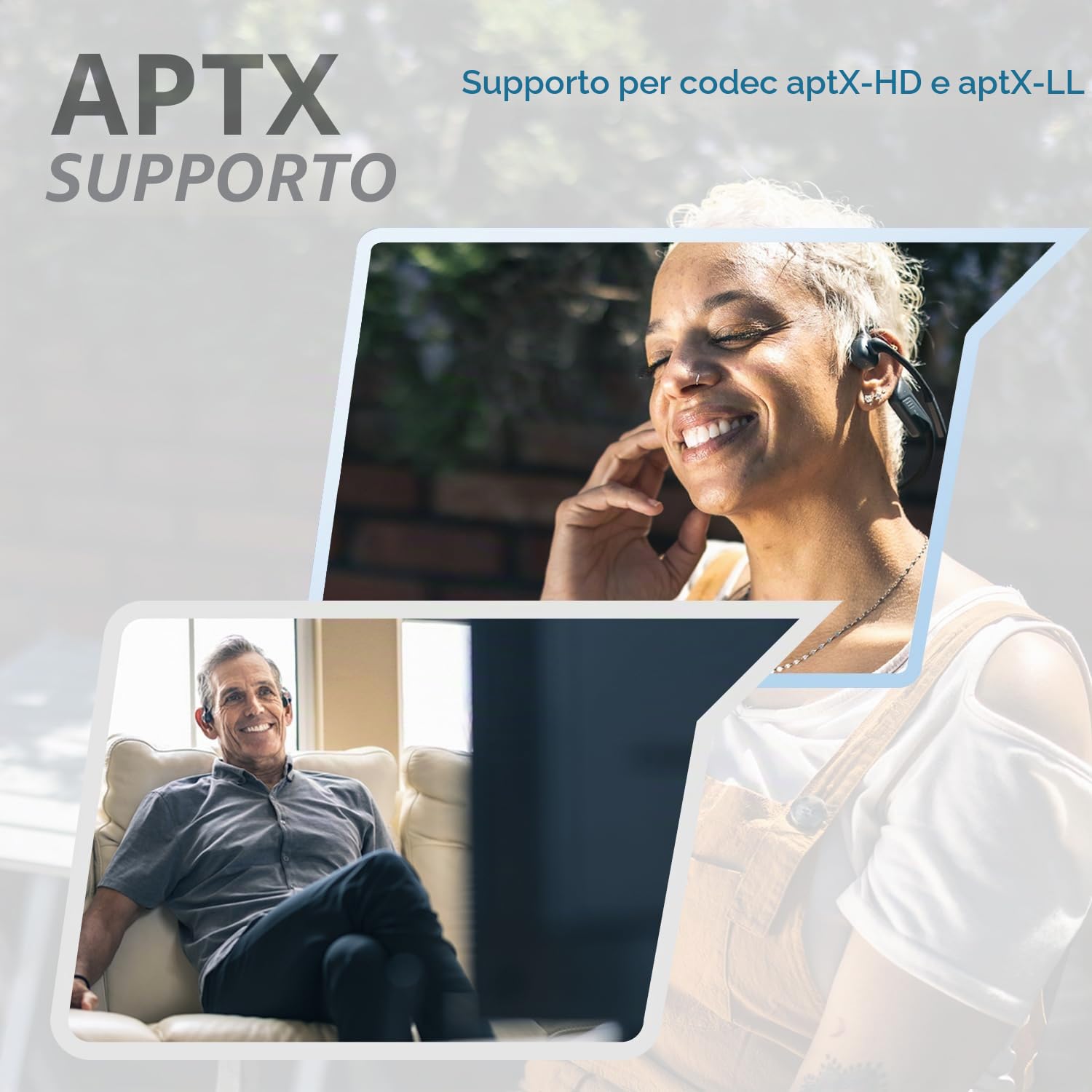 Avantalk Lingo - Cuffie Bluetooth Open-Ear Microfono con Cancellazione del Rumore per PC, Computer, Laptop, Telefono, Cuffie Wireless con Consapevolezza Dintorni