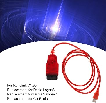 EBTOOLS Car Programmer Diagnostic Cable OBD2 ECU Programmer Diagnostic Cable UCH Key Programming Tool for Renolink V1.99