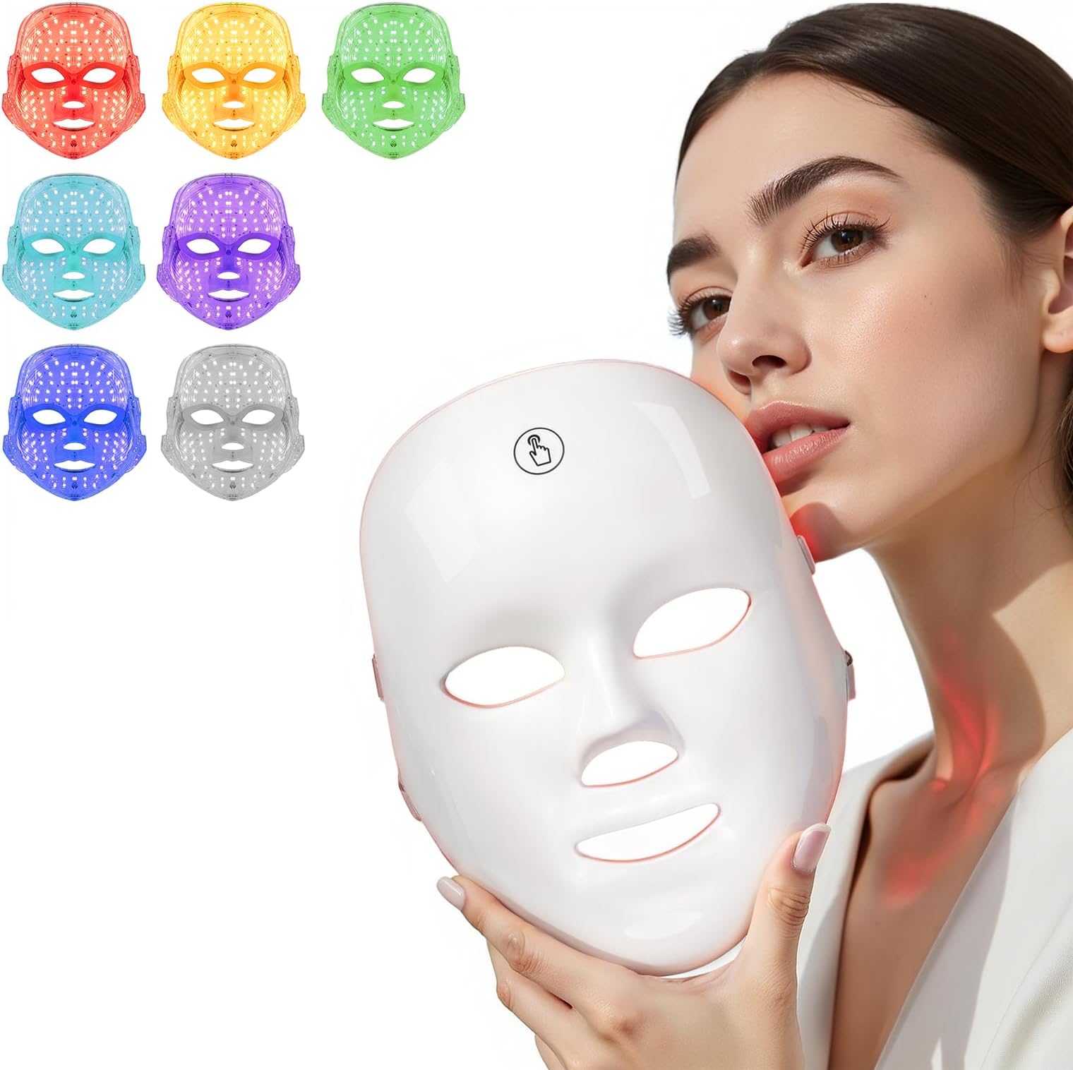 Amazon.com : TOYHIS 7 Colors LED Face Mask Light Therapy, LED Light ...