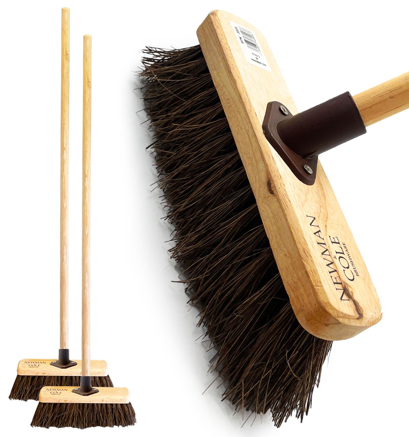 10” Outdoor Broom Yard Brush with Stiff Bristles The Perfect Garden Broom (PACK OF 2)
