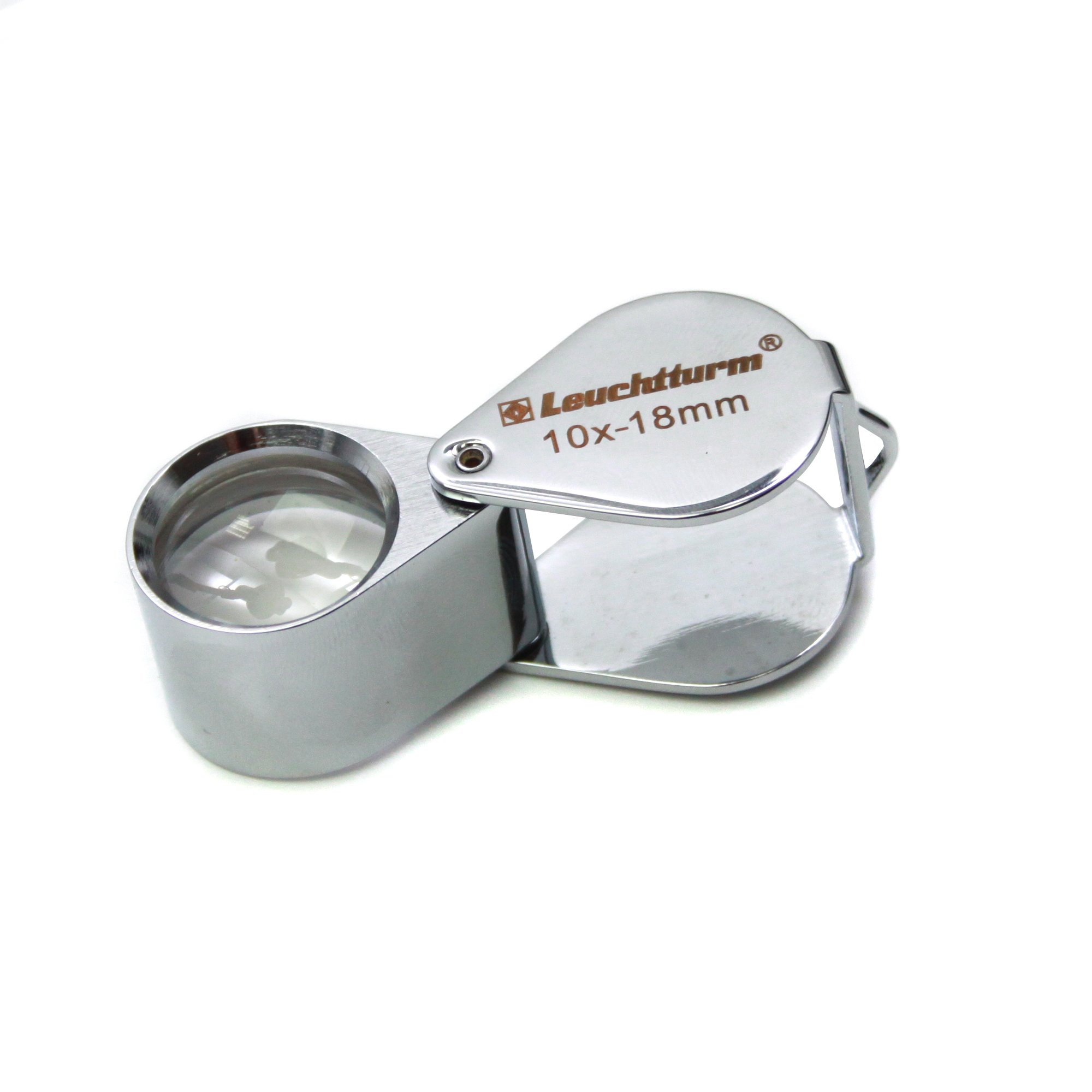 Leuchtturm Loupe de précision chromée (syste Triple lentille), grossit 10x