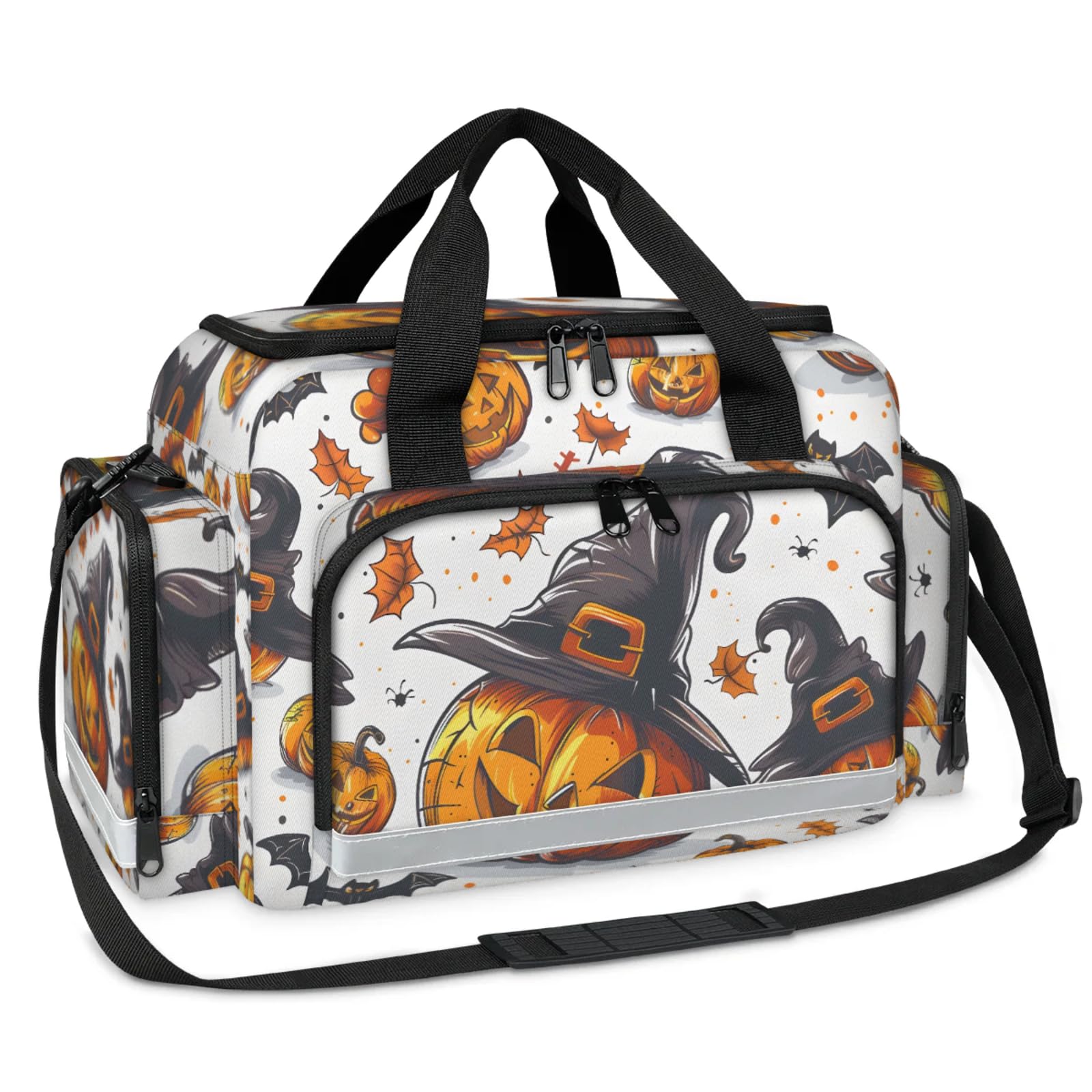 GzLeyigou First Aid Bags Empty, Cute Pumpkin Head Emergency Bag Witch Hat Pumpkin Head First Aid Kit Multiple Compartment Kit Carrier On Call Trauma Bag For Paramedics Emergency Medical Supplies Kit