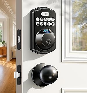 Veise Fingerprint Door Lock with 2 Knobs...