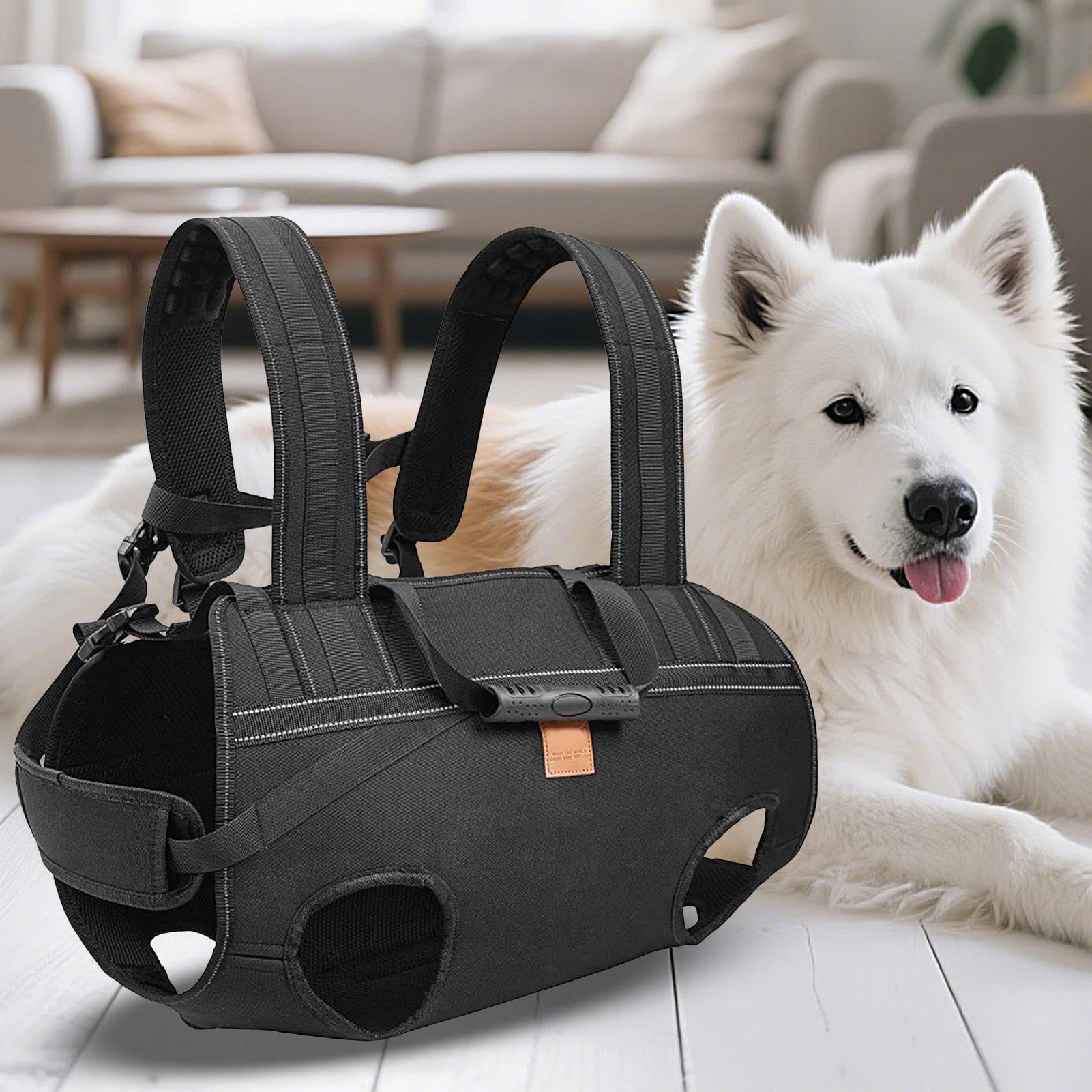 Guinzaglio Sollevatore per Cani Pettorina Regolabile Traspirante | Imbracatura Assistenza Mobilità Canina Per Cani Anziani E Razze Grandi, Alla Mobilità, Riabilitazione, Passeggiate