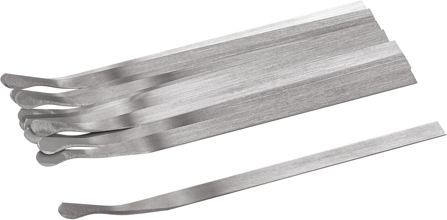 Matfer Bourgeat Carbon Steel Baker's Blade/Bread Lame, Large Round Tip, Pack of 12