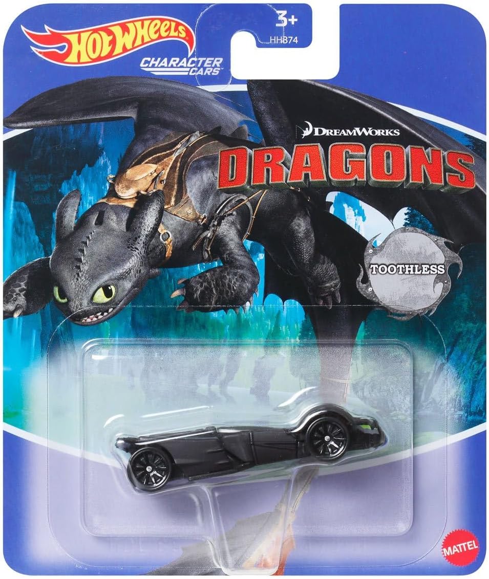 Hot Wheels DreamWorks Character Cars Collection Set, 5-Pack, Dragons, Puss in Boots, Kung Fu Panda, Shrek, Ages 3+ HHB74-956M