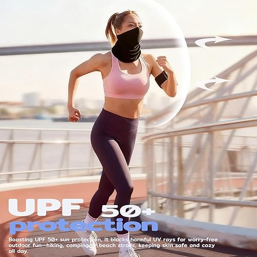 Miniatura 5 de Máscara facial con polaina para el cuello, bufanda de enfriamiento solar, pasamontañas para hombres y mujeres