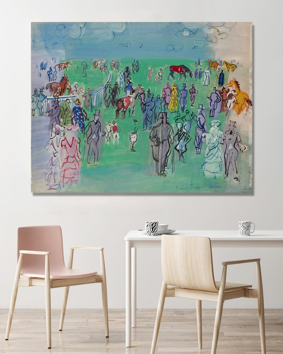 NHLDZYH Raoul Dufy Prints, (Paddock 2), plakat podróżny w stylu vintage, sztuka impresjonistyczna, obraz ścienny na płótnie do dekoracji domu, 30 x 40 cm, tylko płótno