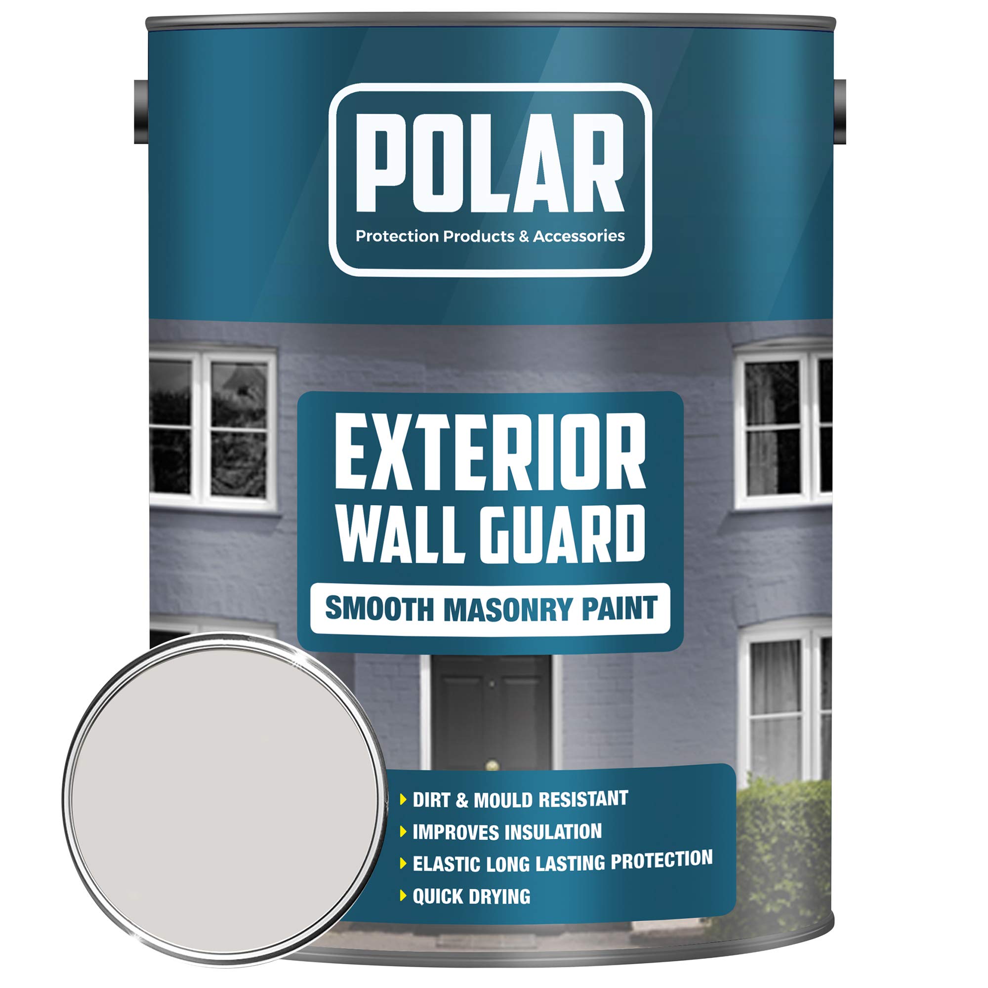 Buy Polar Wallguard Masonry Paint Light Grey 5 Litre High Quality