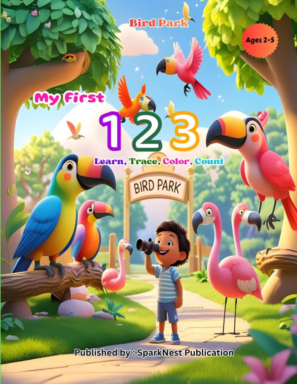 My First 123: Bird Park Counting and Coloring Book for Kids (Ages 2–5): Learn, Trace, Count, and Color | Early Math, Fine Motor Skills, Preschool & ... First 123 – Count, Learn & Color the Numbers)