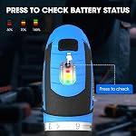 8V Tournevis électrique, tournevis sans fil rechargeable avec 2X 2000mAh Batterie,6+1 Torque 10N·m Max,47pcs Bits, 180°Ajustable 2 Poignée de position, lumière LED, arbre flexible, pour la maison et le bureau