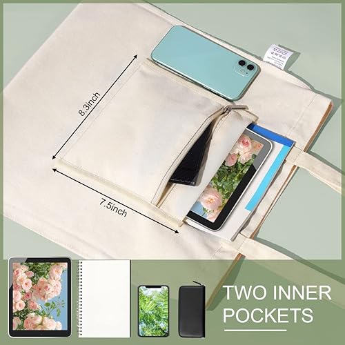 Miniatura 4 de AUNOOL Bolsas de mano con monograma para mujer con bolsa de maquillaje, regalos personalizados de agradecimiento para profesores, regalos de novia,