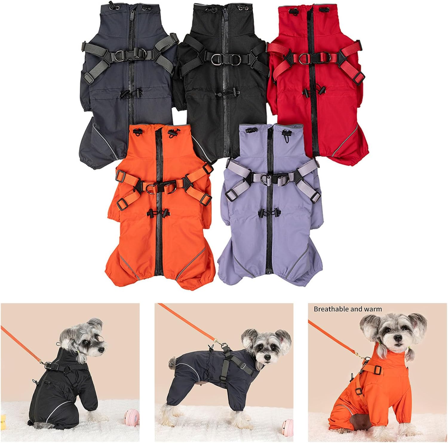Water Raincoats Pocket Dog Raincoats Fashionable Pet Dog Rain Jackets for Rainy Outings with Your Pet Comfortable Dog Coat