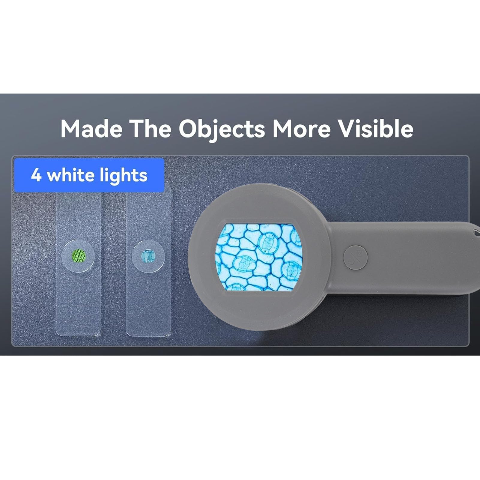 Generic Lente D'ingrandimento per Monete Portatile Illuminata 100X per Gioiellieri con Lente D'ingrandimento per Tricomi con Schermo LCD da 2" per Adulti Microscopio Digitale Portatile per Hobbisti