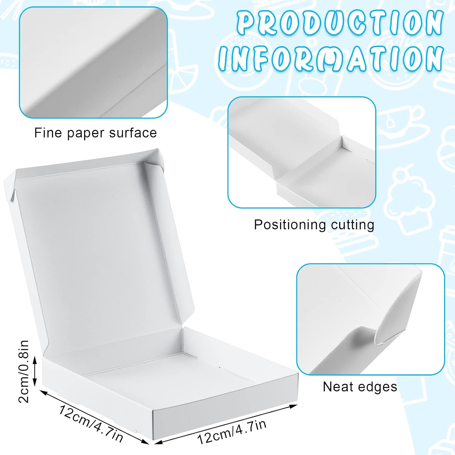 Buy Gueevin 100 Pcs 4.7 Inch Mini Pizza Boxes Small Pizza Boxes Square