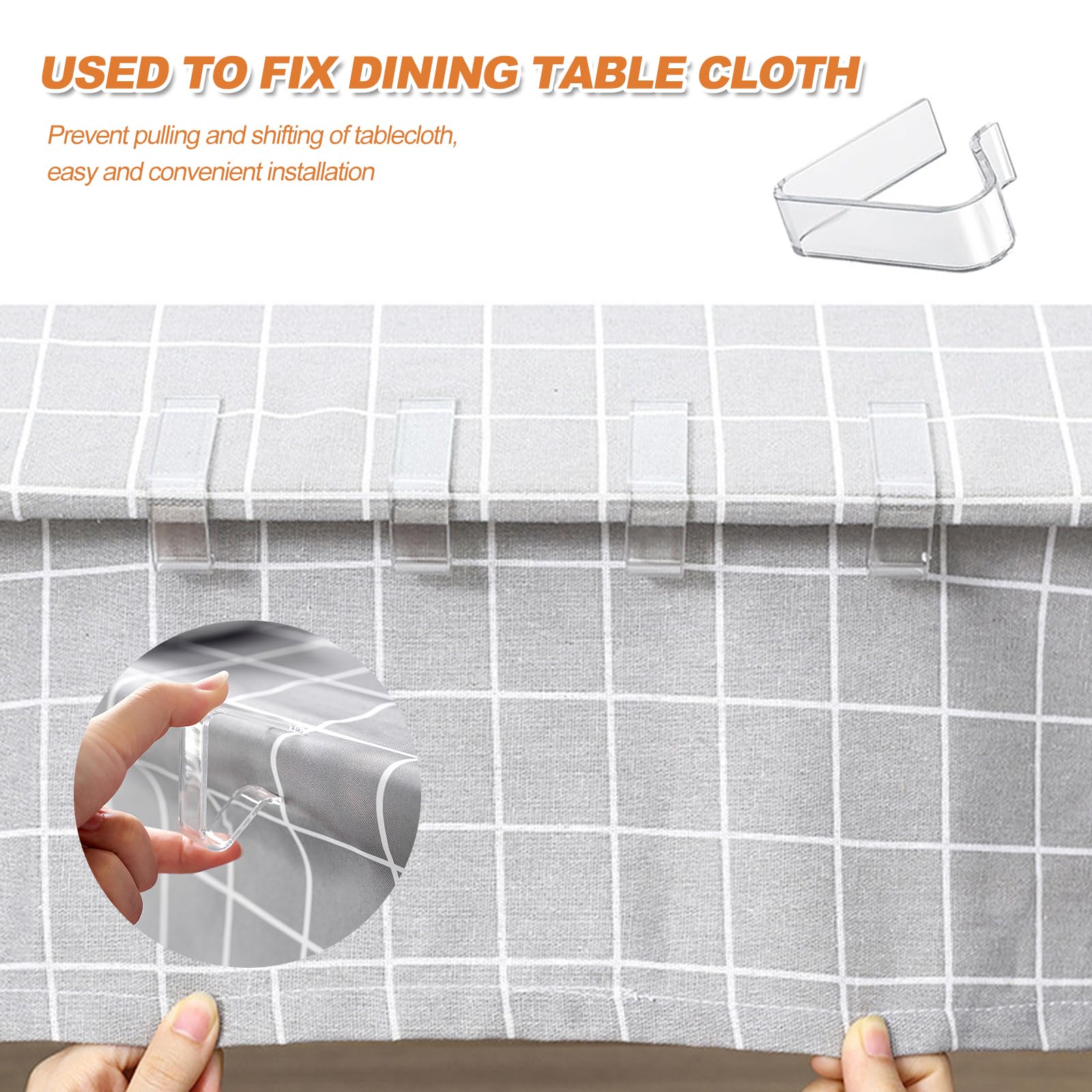 Lot De 12 Pinces à Nappe En Plastique Incassable Blanc, Pour