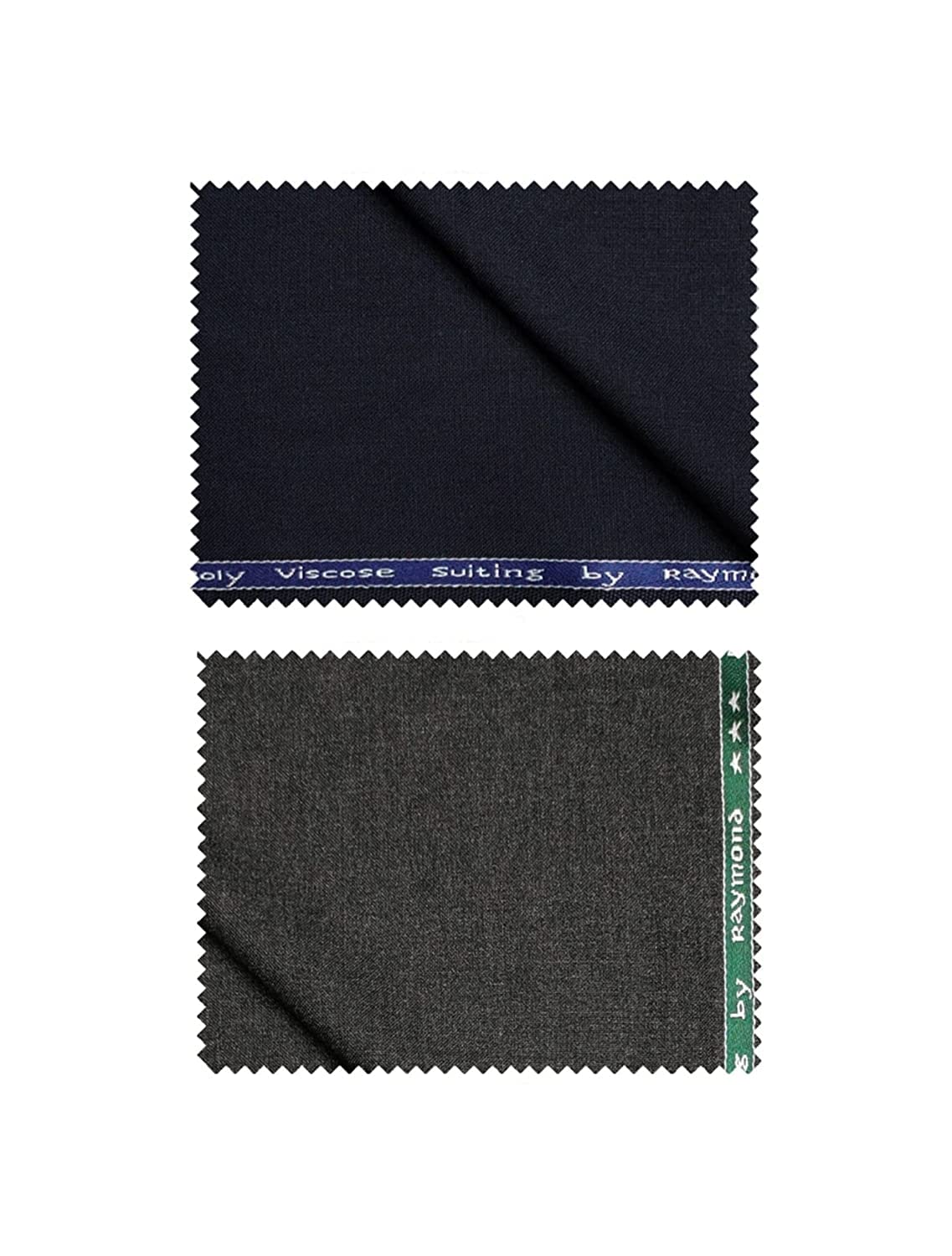 raymond fabrics Raymond Men's Poly Viscose Unstitched Trouser Fabric (1.2 Meters, All weather Fabric ) (2 Trouser (Blue + Dark Grey))-picture-30