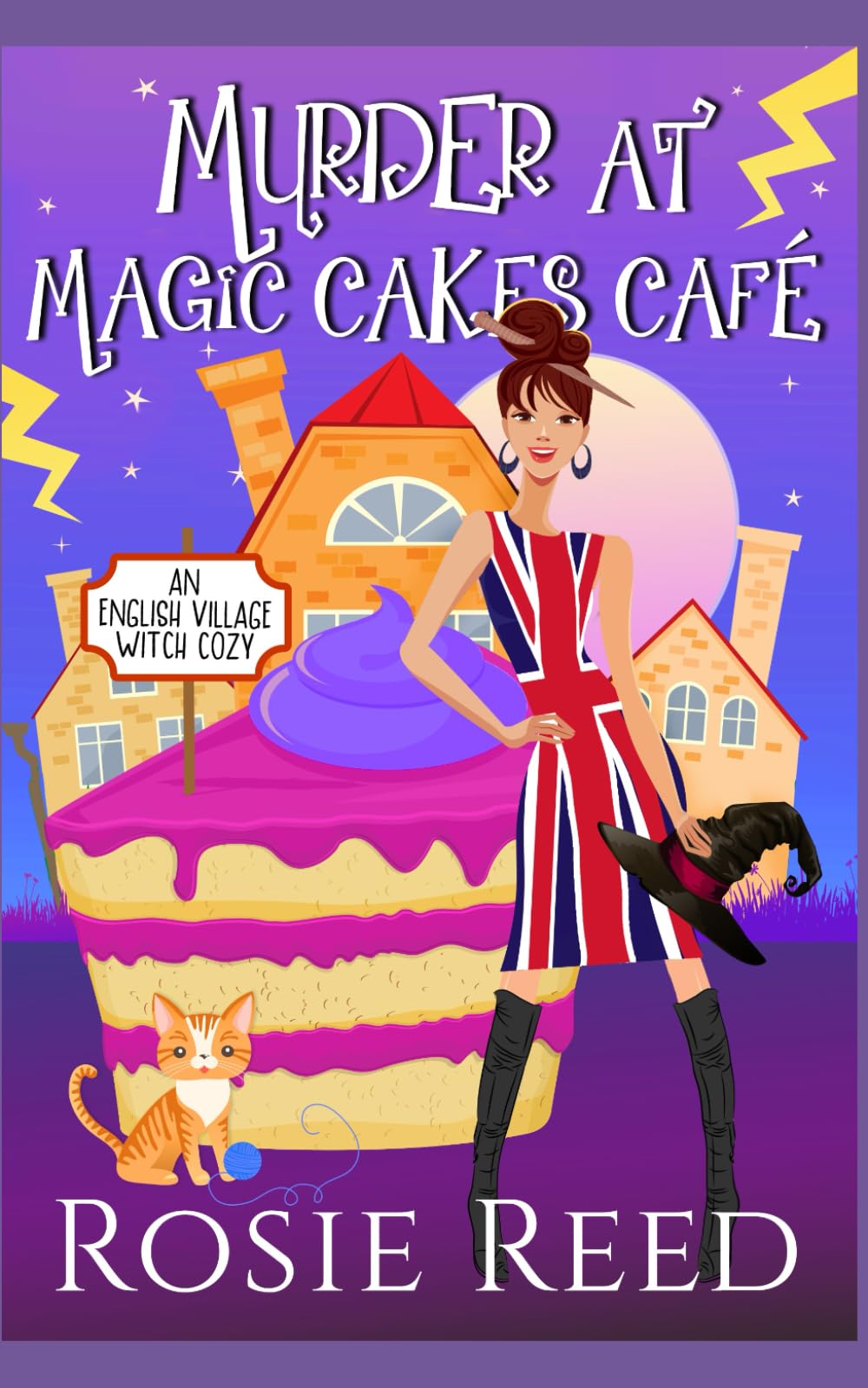 Murder At Magic Cakes Cafe: A fun paranormal cozy with a dash of romance (English Village Witch Cozy)