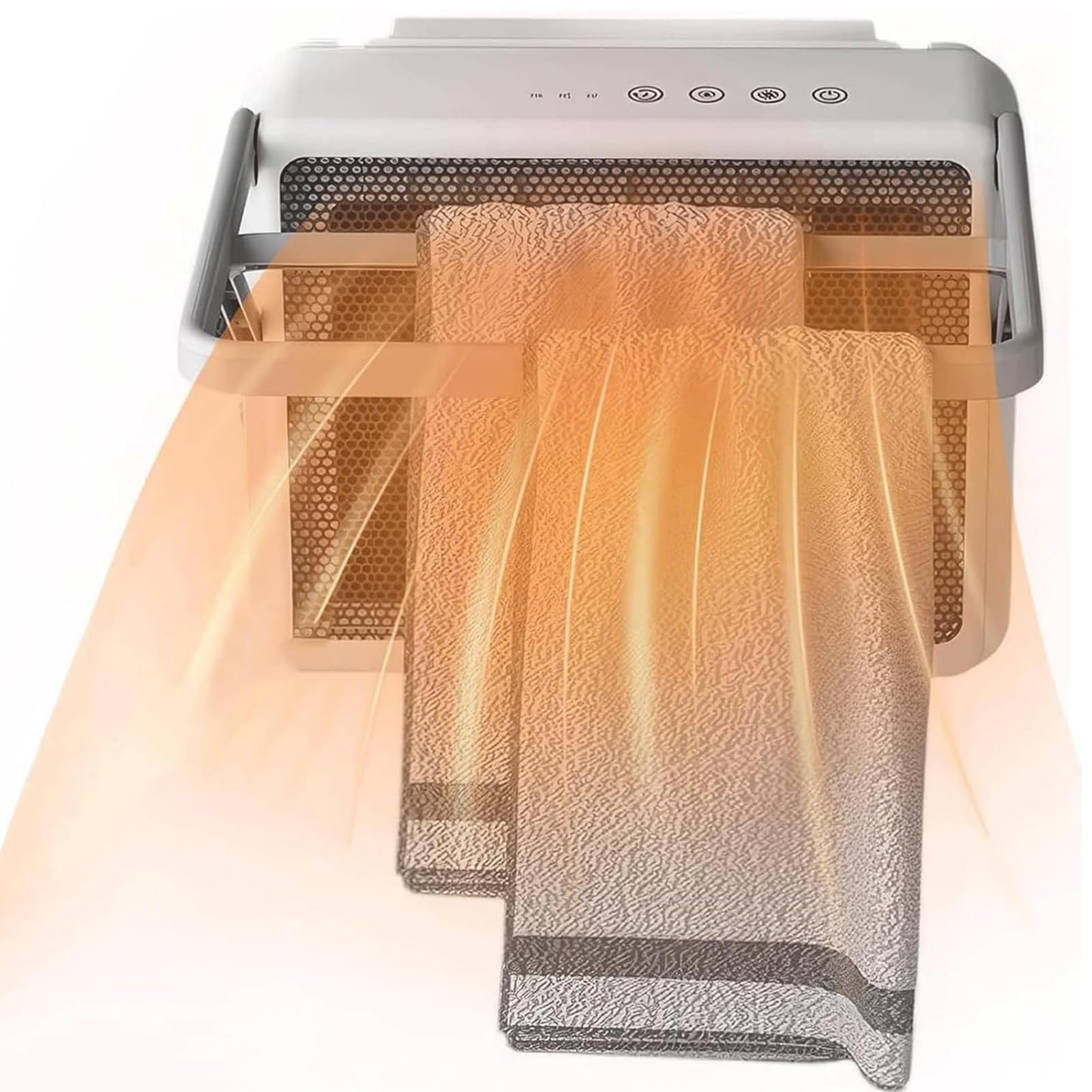 Chauffe-Serviettes Mural, radiateur soufflant 2000 W, radiateur électrique Silencieux, Chauffage Rapide en céramique avec 2 Vitesses d'air Chaud, minuterie 1-4 Heures, Chauffe-Serviettes