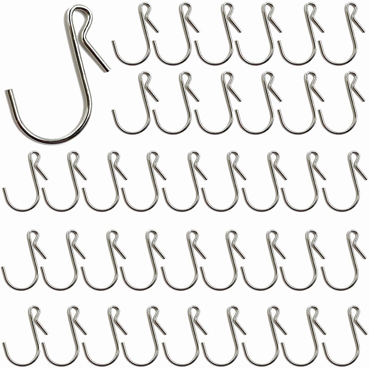 GXXMEI 100PCS Metal Mini Gutter Hang Hooks Christmas Lights Ornament Hook Weatherproof Light Clips Hooks for Hanging Xmas Decoration Outside String Lights, Art Craft Display, Party Decorations