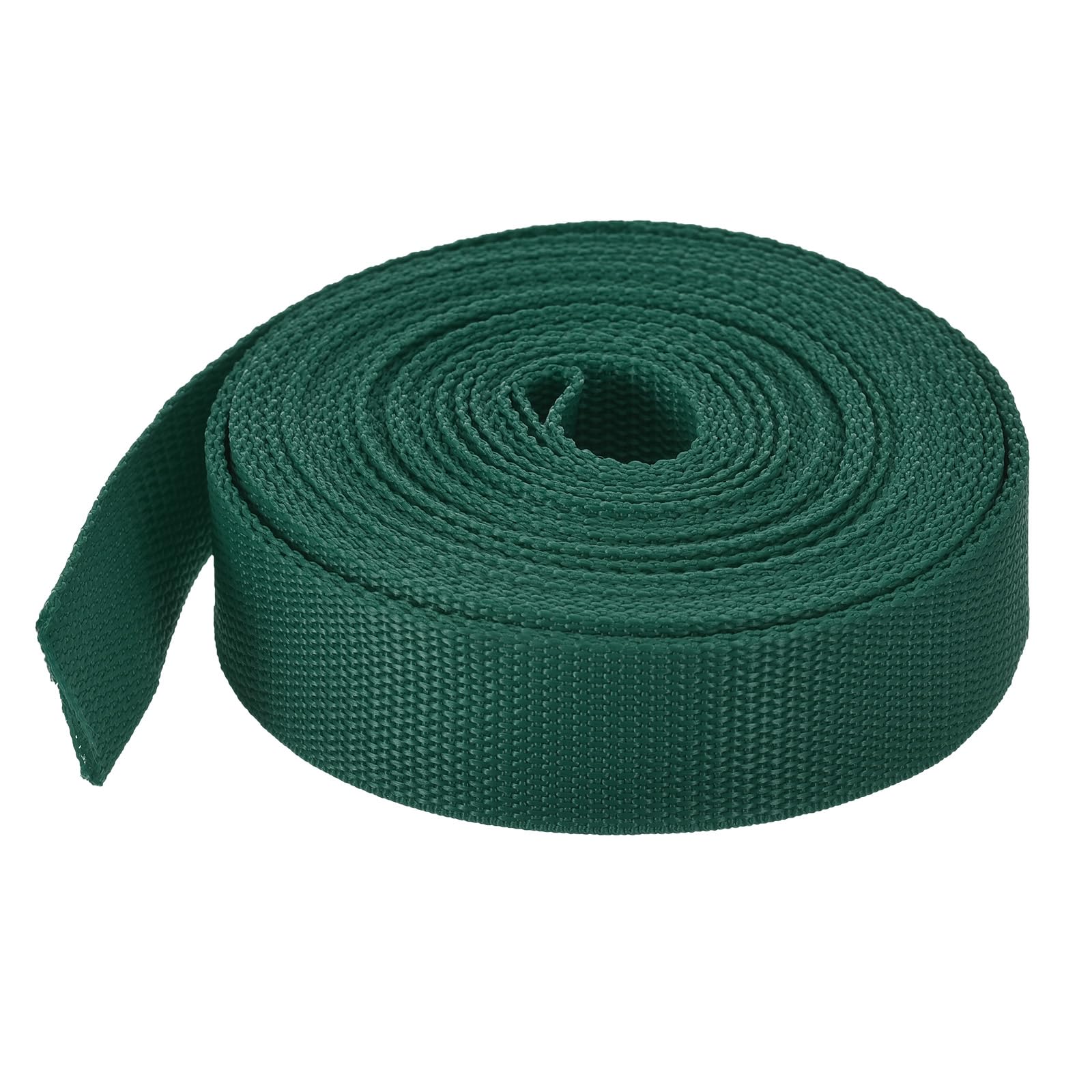 MECCANIXITY Lightweight Polypropylene Webbing Strap 1.5" 10 Yard Backpack Strapping Band Dark Green for Outdoor Luggage Cargo Straps