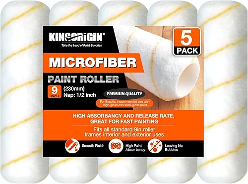 Miniatura 11 de Rodillo de pintura de espuma, paquete de 10, rodillo de espuma de alta densidad de 4 pulgadas, mini cubiertas de rodillo de pintura para una