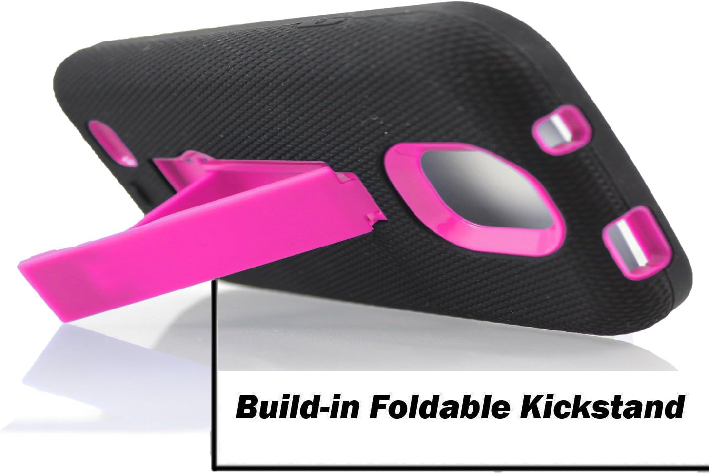 STARSHOP Galaxy S4 Case, (TM) Galaxy S4 i9500 Premium Durable Rugged Shell Hybrid Protective Phone Case Cover with Built in Kickstand Pink
