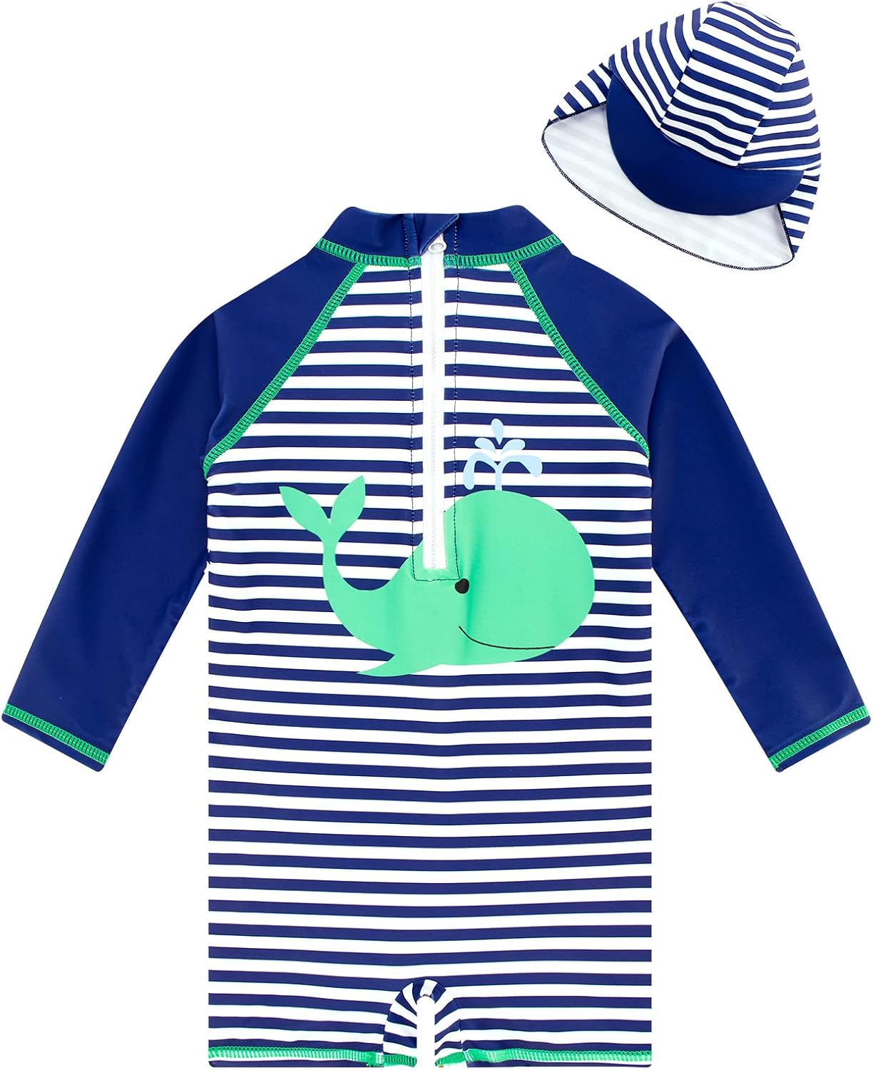 ADUKIDE Baby Boys Swimsuit Summer Beach Rash Guard Swimwear One Piece Sunsuit with Sun Hat 3-24 Months: Clothing, Shoes & Jewelry