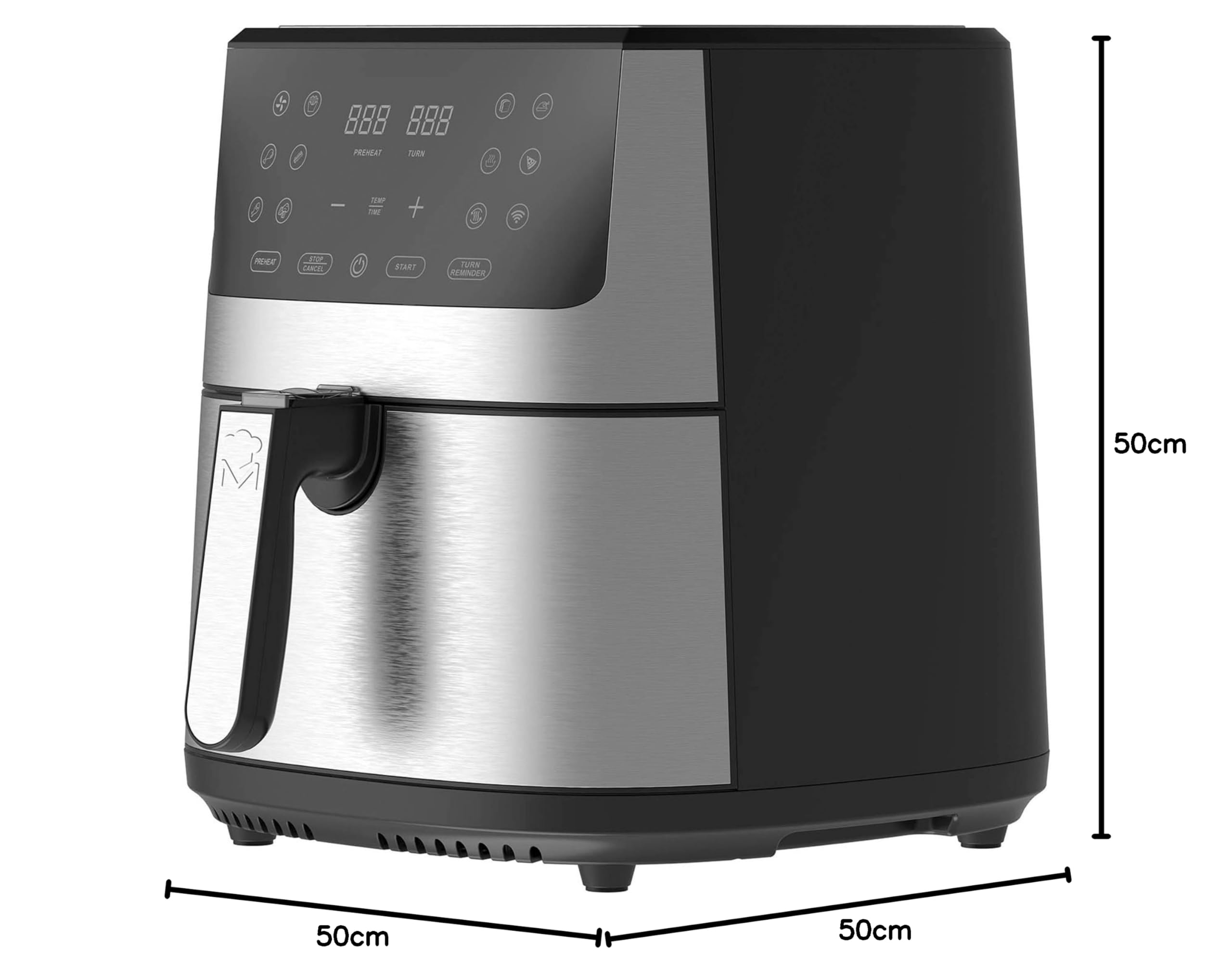 MasterPRO Roket 1100 Forno Airfryer 11L – Friggitrice Ad Aria Senza Olio Con 10 Programmi, 1800W, Accessori Completi (Griglie, Spiedo, Cesto Girevole) - 4