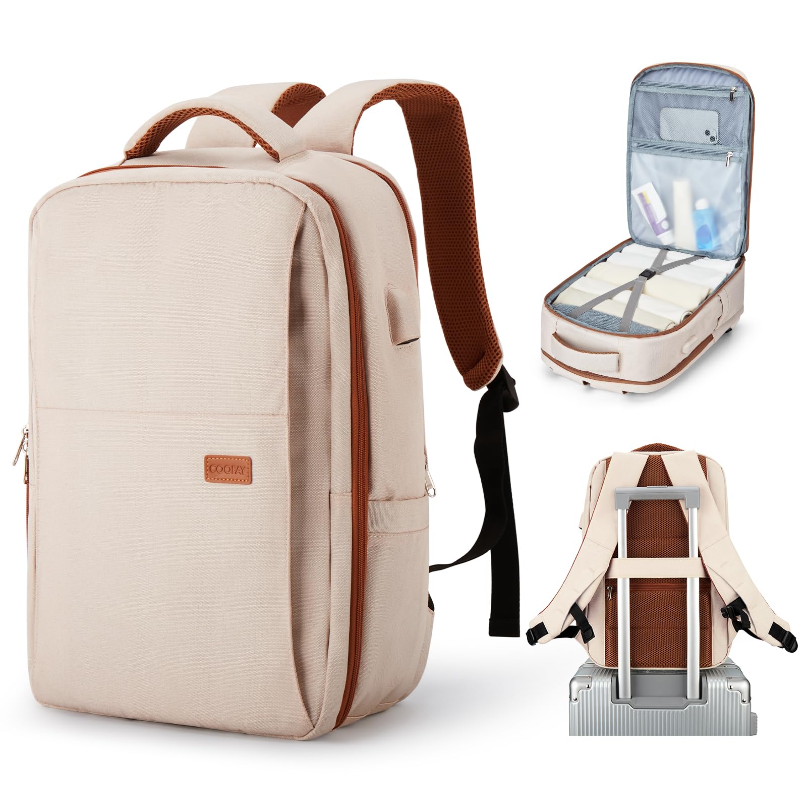 BJLFS Borse da Cabina per Ryanair 40x20x25 Bagaglio a Mano Zaino Borsa Zaino da Viaggio, Zaino da trekking,Zaino Easyjet 45x36x20,Zaino Casual per laptop da 14 pollici per scuola