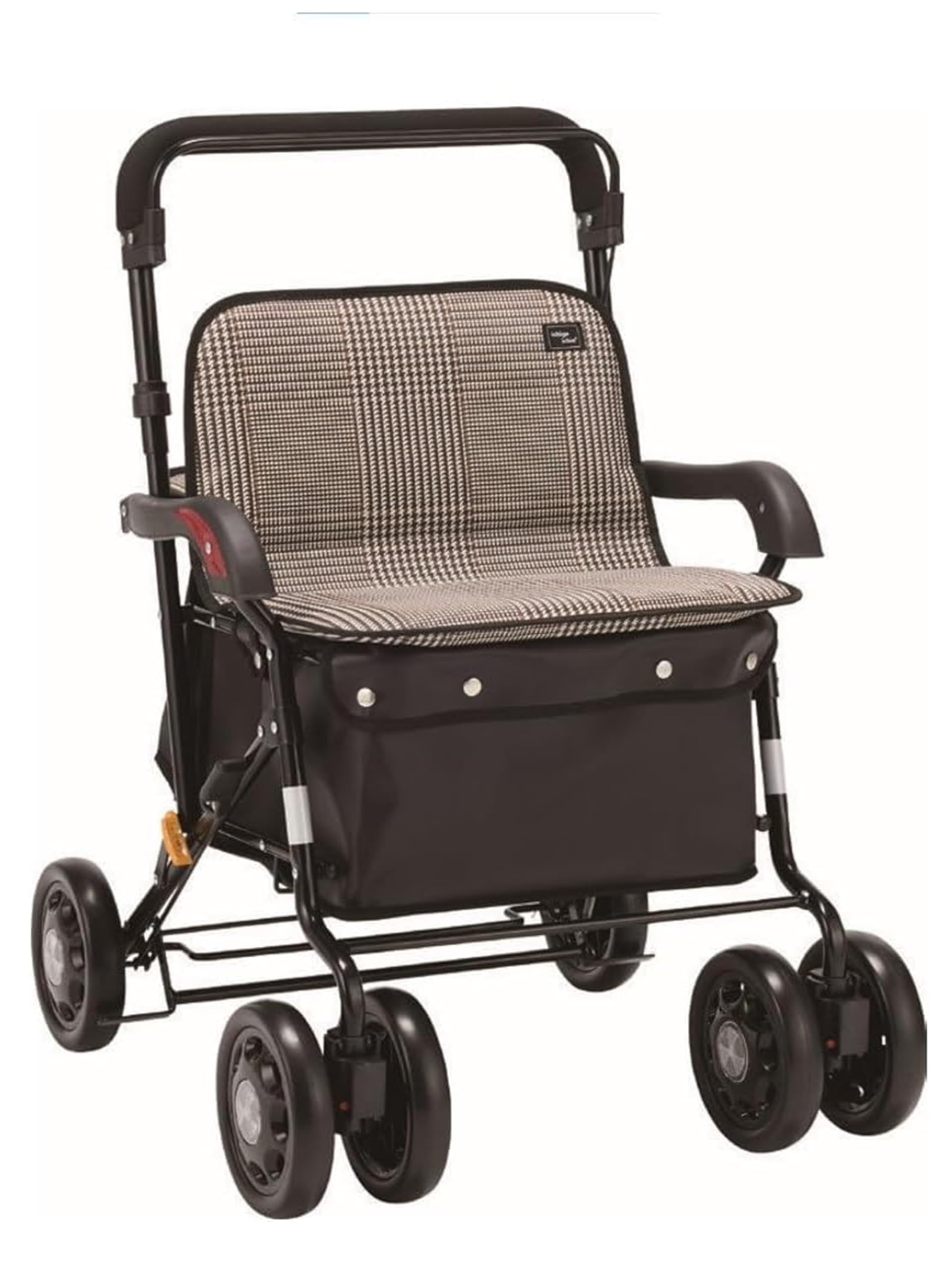 【美品】マキテック ワイドブル NOB-42KC シルバーカー 黒チェック Amazon.co.jp: マキテック シルバーカー ワイドブル 黒チェック 座幅