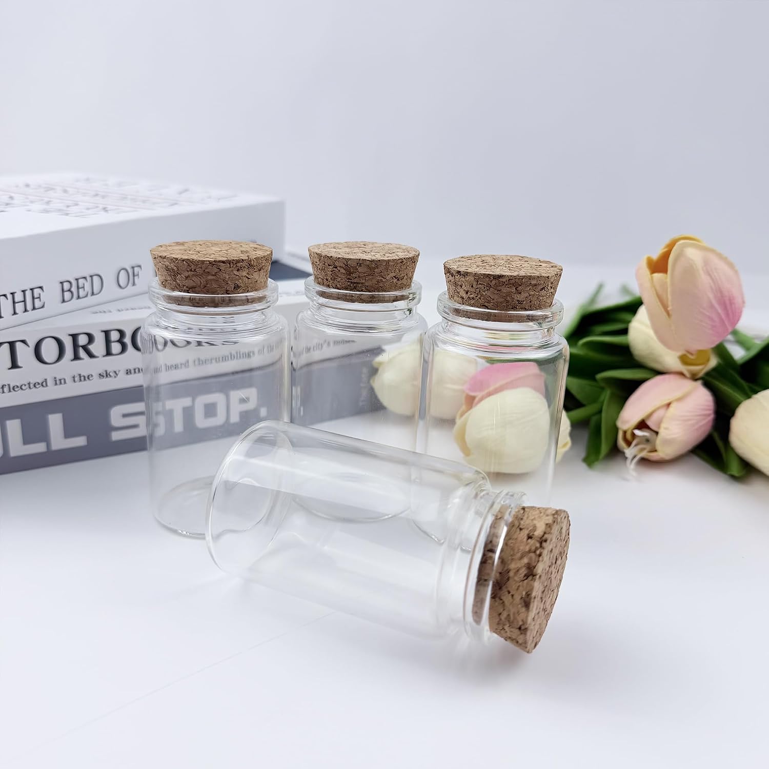 100ml Glass Bottle With Cork - 4pcs Small Spell Jars With Cork Lids